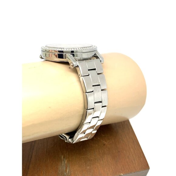 Michael Kors Women's Watch MKO-1050 Quartz Rose Dial Silver Stainless Steel 38mm - Picture 11 of 13